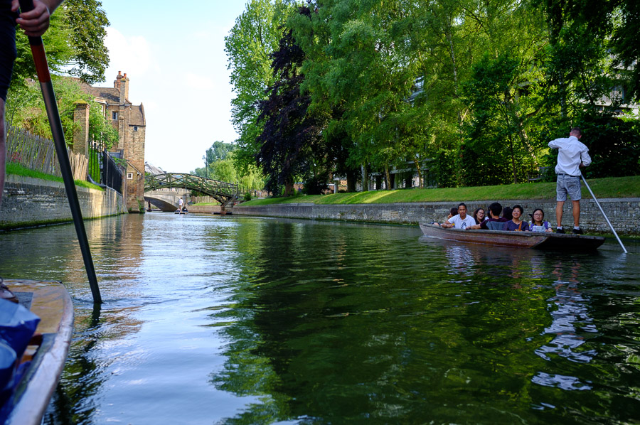 Punting in Cambridge on the hottest day of the year