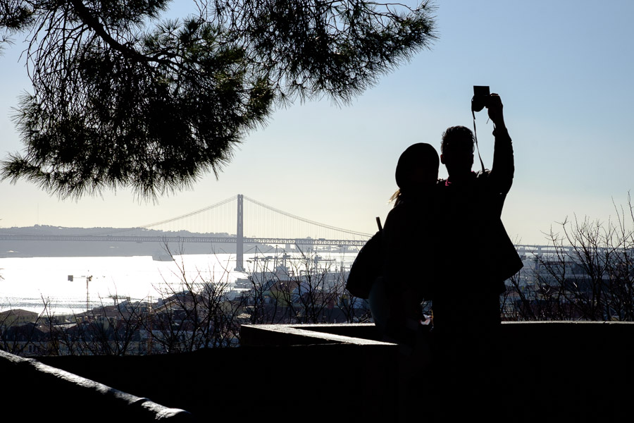 Selfie atop Lisbon