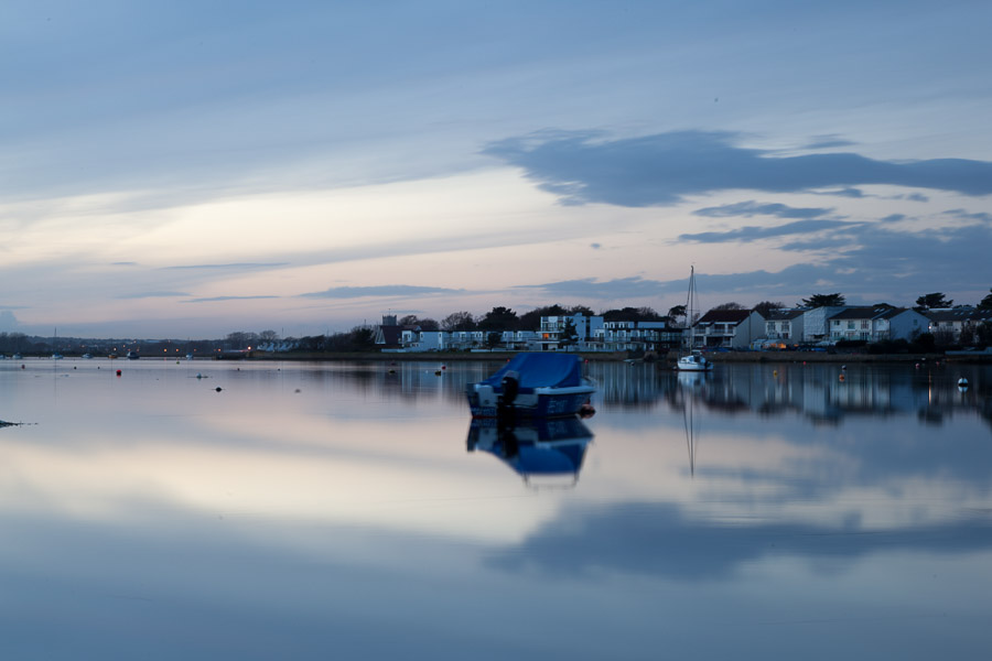 Calm bay water